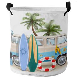 Laundry Bags Vacation Car Surfboard Foldable Basket Large Capacity Hamper Clothes Storage Organiser Kid Toy Bag