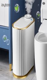 Aromatherapy Smart Trash Can Bathroom Toilet Desktop Electronic Automatic Waste Garbage Bin with Air Freshener Home Appliances 2201037892