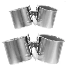 Other Bird Supplies 2 Pcs Stainless Steel Bowl Parrots Accessories Hanging Food Tray Feeder Clip Paraicos