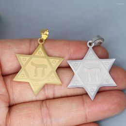 Pendant Necklaces 2Pcs/lot Star Of David Charm For Necklace Bracelets Jewelry Crafts Making Findings Handmade Stainless Steel