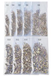 1440pcsPack SS3SS20 Starry AB Rhinestones For Nails 3d Flatback Glass Strass Non fix Crystal Charm Nail Art Glitter Decoratio5031856