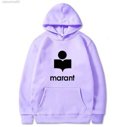 Autumn and Winter Mens Womens Marant Classic Letters Brushed Printing Hooded Personalised Leisure Long Sleeve Sweater Sdgjh235r