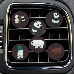 Hook Hanger Three Naked Bears Cartoon Car Air Vent Clip Square Head Outlet Per Clips Freshener Conditioner Drop Delivery Otgef Oti0B