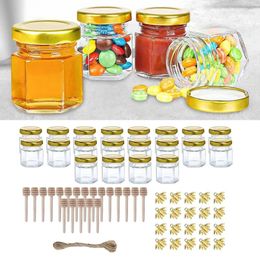 Storage Bottles 20 Pieces Small Glass Jars 45ml/1.5oz For Canning Storing And Decorative Purpose Candle Making Liquids Honey Wedding