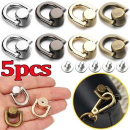 15Pcs Screwback Screw Rivet Stud Silver Round Head Nail with Pull Ring DIY Removable Pendant Parts Leather Craft Clothes Bags 240429