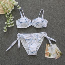 Women's Swimwear Sexy Push Up Bikini Thong Trend Print Swimsuit Two Piece Women Vacation Brazilian Beach Bathing Suit Bikinis Sets Mujer