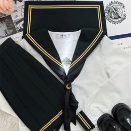Clothing Sets Arrivals Songsen Basic Jk Suit Japanese School Girl Uniform Set Pleated Skirt Sailor Fuku Spring Outing Authentic Products
