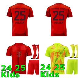 24 25 KANE BAYERN soccer jerseys SANE KIMMICH MUNICH MULLER DAVIES COMAN 2024 2025 home football shirt GORETZKA GNABRY MANE jersey MUSIALA Men Kids