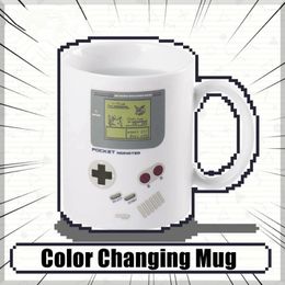 Mugs 300ml Game Machine Temperature Colour Changing Coffee Mug Ceramics Heat Sensitive Cup Breakfast Milk