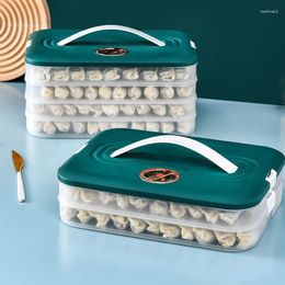 Storage Bottles Multilayer Dumpling Box Refrigerator Freezing Sealed Food Containers With Handle Kitchen Supplies