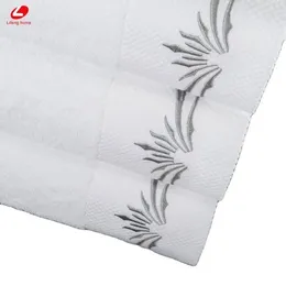 Towel EGW Egyptain Cotton Summer White Set Home El Big Size Bath Beach 80 150cm Silver Embroidery Face Hand 3pcs