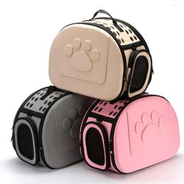 Cat Carriers Portable Pet Carrier Bag Solid Color Foldable Out Bags Breathable Cats Nest Dog Backpack Pets Supplies