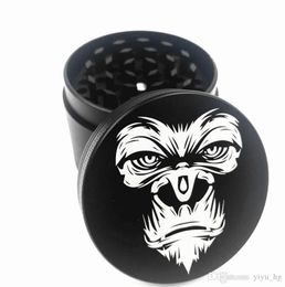 4Layer 50mm Herb Tobacco Grinder Zinc Alloy Spice Grass Grinder Chimpanzee Face Smoke Crusher Smoking Accessories6149219