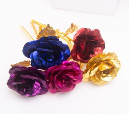 24K Foil Plated Gold Rose Flower Room Decor Lasts Forever Love Wedding Decorations Lover Creative Mother039sValentine039s D1091123