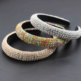 2024 Head Bands Catwalk Luxury Personality Colour Diamond-studded Baroque Fashion Crystal Beads Headband For Women 702
