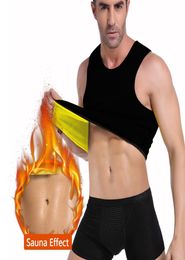 Ningmi Slimming Mens Vest Shirt Sweat Sauna Suit Tummy Fat Burner Waist Trainer Fitness Tank Top Body Shaper Loseweight2841827