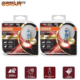 Night Lights Osram H4 H7 9003 HB2 night circuit breaker 200 halogen car headlights+200% power on original German paired car lights S240513