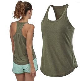 Active Shirts Sleeveless Racerback Yoga Tank Top Women's Quick Dry Running Training Sports Vest Fitness Gym Workout