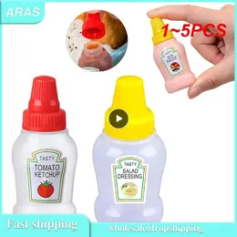 Storage Bottles 1-5PCS Portable Mini Ketchup Bottle Small Size Sauce Squeeze Lunch Salad Mustard Honey Container For Picnic