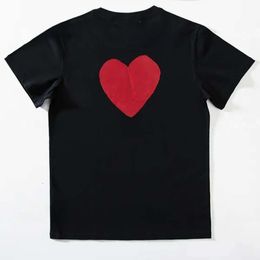 Commes Des Garcon Retro Fashion Designer Play Men Shirt Designer Red Heart Goth Black Cdgs T-Shirt Shirt Casual Fashion Embroidery Short Sleeve Summer Shirt 252