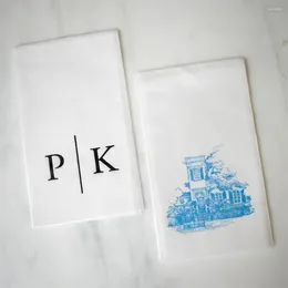 Party Supplies Custom Linen Like Guest Towels Personalised Wedding Bathroom Napkins Paper Hand House