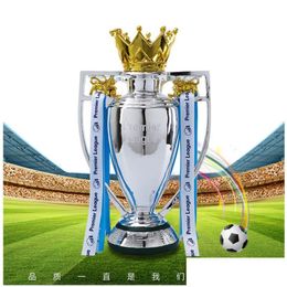 Decorative Objects Figurines 15/32Cm Football Trophy Soccer Champion Souvenir Europe Award League Model European Cup Decoration Ho Dhkpy