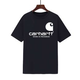 A2e0 Designer Fashion Short Sleeved t Shirts Tooling Carhartte Men's New and Womens Garden Collar with Print Trendy Brand Mens Casual