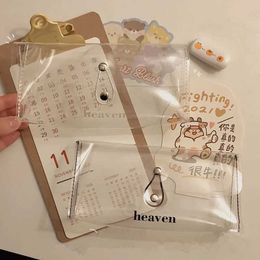 Pencil Bags Ins transparent pencil case Kawaii makeup storage bag cute Korean stationery rack school office supplies