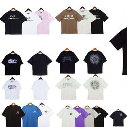 sleeved printed letter clothing mens high t-shirt version trendy replica hip-hop loose summer round
