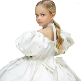 Girl Dresses Baby Tulle Dress Princess Party Tutu Fluffy Flower Wedding White Gown Children Clothing Kids Clothes Vestidos CC184