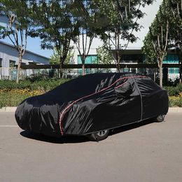 Car Covers 210T Universal Full Car Covers Outdoor Prevent Sun Snow Rain Dust Frost Wind and Leaves Black Fit Suv Sedan Hatchback T240509FMVA