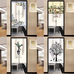 Shower Curtains Foreign Trade Korean Door Curtain Fabric Art Potted Plants Ins Nordic Style Household Kitchen Bedroom Bathroom Shade