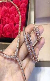 Chains European And American Fashion Thin Version Full Diamond Necklace Delicate Line Design Noble Ladies6761856