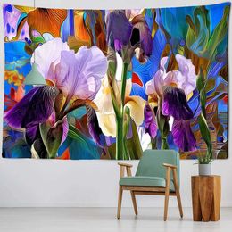 Tapestries Abstract oil painting wall hanging home decoration living room background cloth hippie decorative tapestry