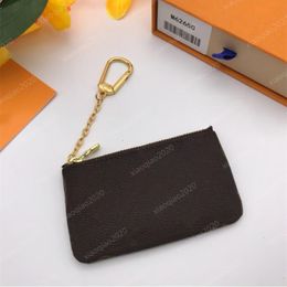 2022 Designer KEY POUCH Women Men Ring Credit Card Holder Coin Purse Luxury Mini Wallets Bag Leather Handbags 273L