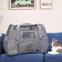 Cat Carriers Pet Carrier Handbag Breathable Oxford Fabric Mesh Single-Shoulder Bag Puppy Kitten Outdoor Travel Messenger Supplies