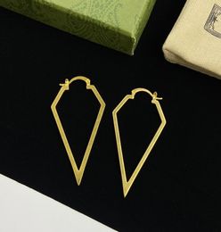 Classic Personality Geometry Hoop Earring Simple Designer Gold Silver Dangle Earrings Eardrop For Men Women Jewelry High Quality
