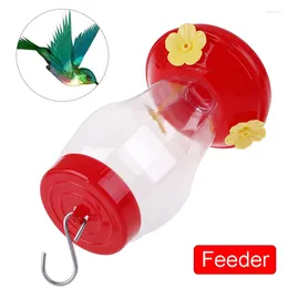 Other Bird Supplies 1PC Outdoor Hanging Hummingbird Feeder Plastic Water Drinker Bottle Garden Flower Iron Hook
