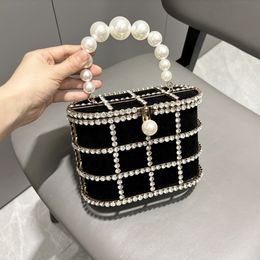 Box Designer evening bag diamond flower Clutch Bag hollow relief Acrylic luxury handbag banquet party purse women's Shoulder bag For Girls Party Cluth Wallets