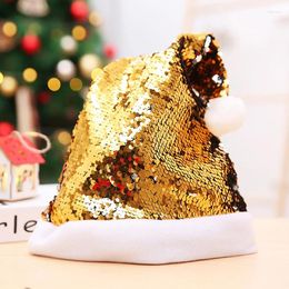 Party Supplies Adult Sequin Christmas Sequins Old Man Hat Double Sided Glitter Santa Claus Year's Day