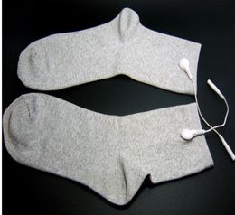 Long size Conductive Silver Fibre Electrode Sockss Massage TENS Socks Use for TENSEMS Machines with cable5181909