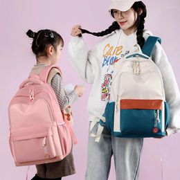 Backpack 2024 Est Casual Women Cute Schoolbags Large Pockets High Capacity Students Books School Girl Canvas Shoulder Bags
