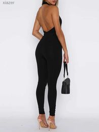 Women's Jumpsuits Rompers Womens jumpsuit sleeveless strapless pure thin long jumpsuit WX