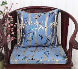 Luxury Thick Sofa Chair Armrest Pad Seat Cushion Lumbar Pillow Back Cushion High End Floral Chinese Silk Chair Cushions Home Decor4072985
