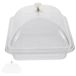 Plates Covered Buffet Tray Clear Container Lid Desktop Fruit Acrylic Braised Pork Dessert Multi-function Travel Transparent