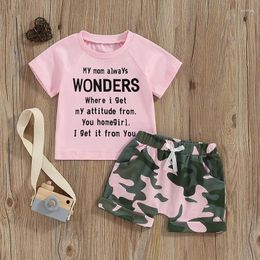 Clothing Sets Baby Girl 2Pcs Summer Outfits Short Sleeve T-Shirt Camouflage Shorts Set Toddler Loungewear