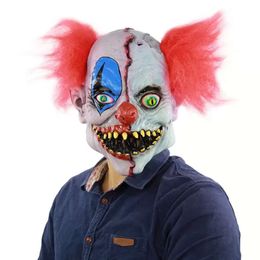 Clown stock dans roligt hem ansikte cosplay latex party maskkostnader props halloween terror mask män skrämmande masker s