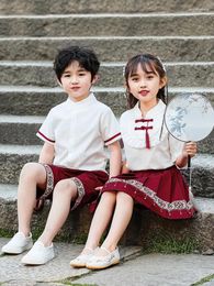 Clothing Sets Kindergarten Summer Dress Chinese Style Chorus Han Boys And Girls' Class Table Performance Skirt