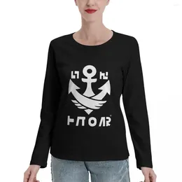 Women's Polos SquidForce Anchor Sweat Long Sleeve T-Shirts Cute Tops Black T Shirt Animal Print Shirts For Women Graphic