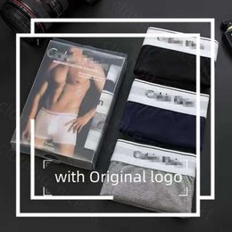 3Pcs/Set Sexy Men Underwear Boxers For Men Cotton Underpants Fashion Brand Designer Mens Underwear Calvins Boxer Multiple Colours Breathable Underpants 986